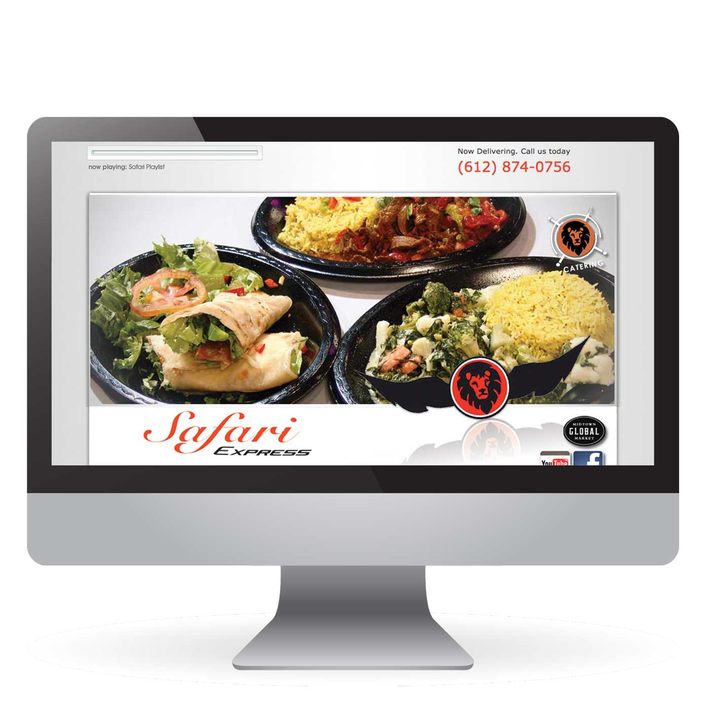 Restaurant Website Design for Safari Express Minneapolis Minnesota