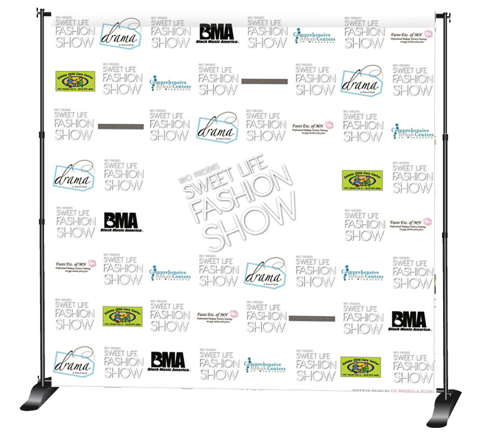 Sweet Life Fashion Show Backdrop