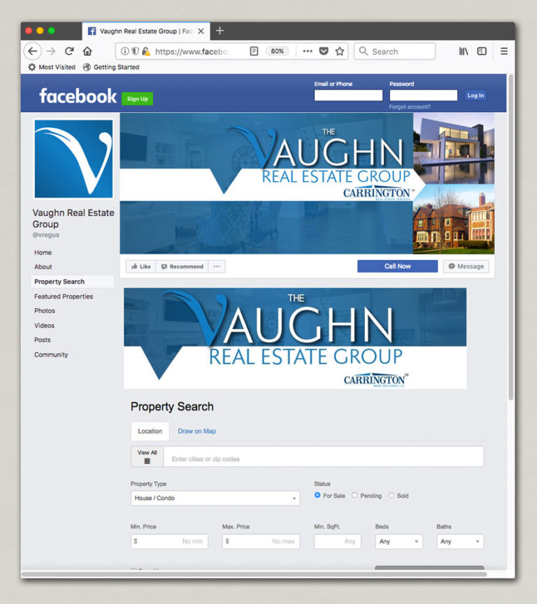 The Vaughn Real Estate Facebook Page