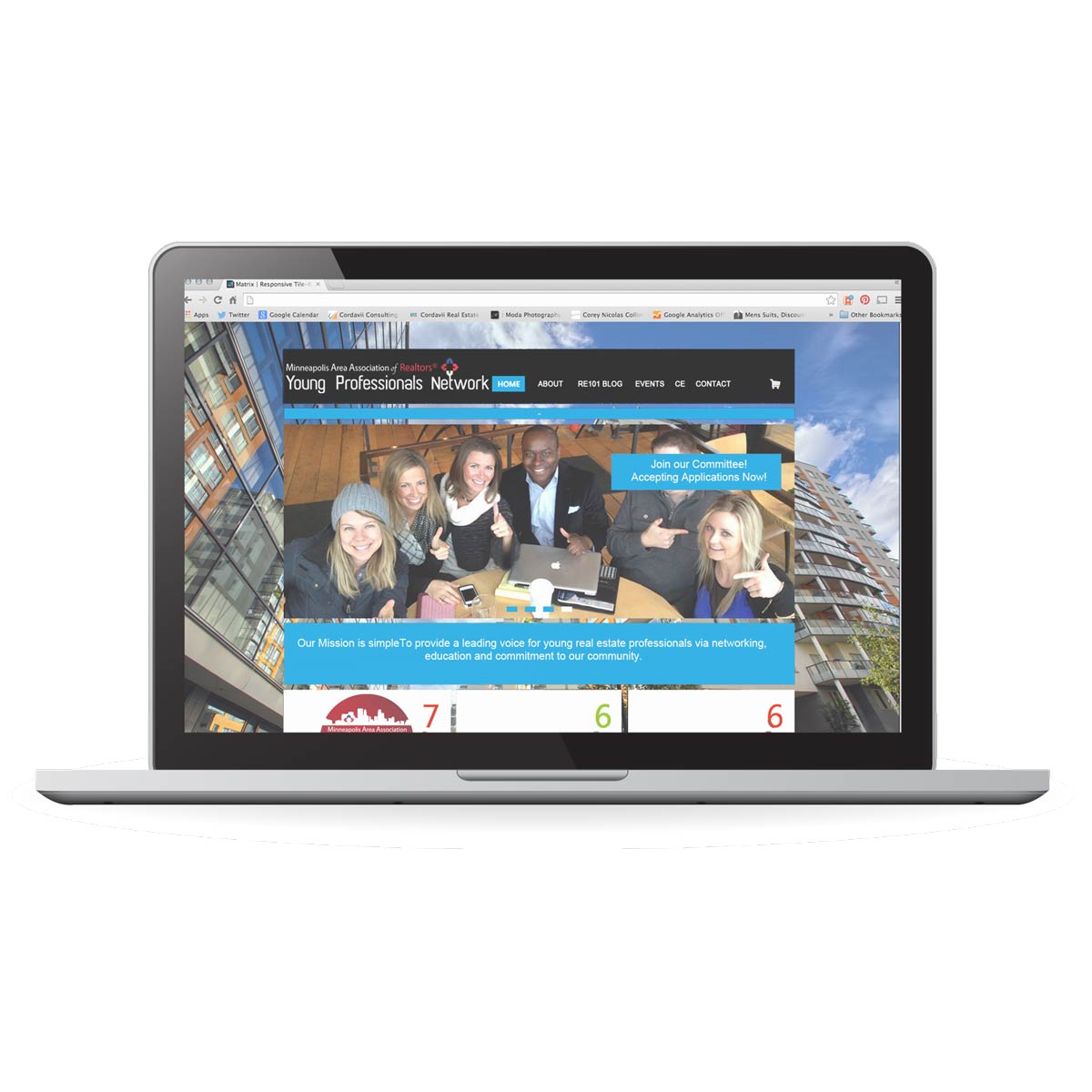 Minneapolis Area Association of Realtors Young Professionals network website design