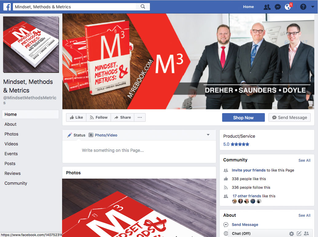 Mindset, Methods & Metrics : winning as a modern real estate agent facebook page