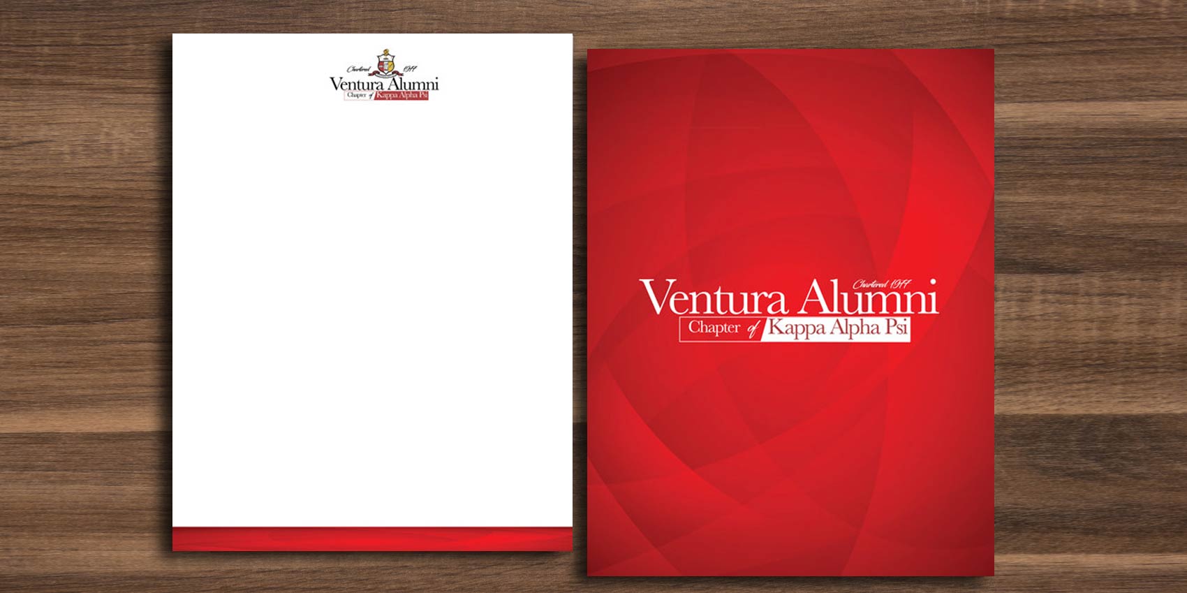 Letterhead Design for the ventura alumni chapter of kappa alpha psi stationary