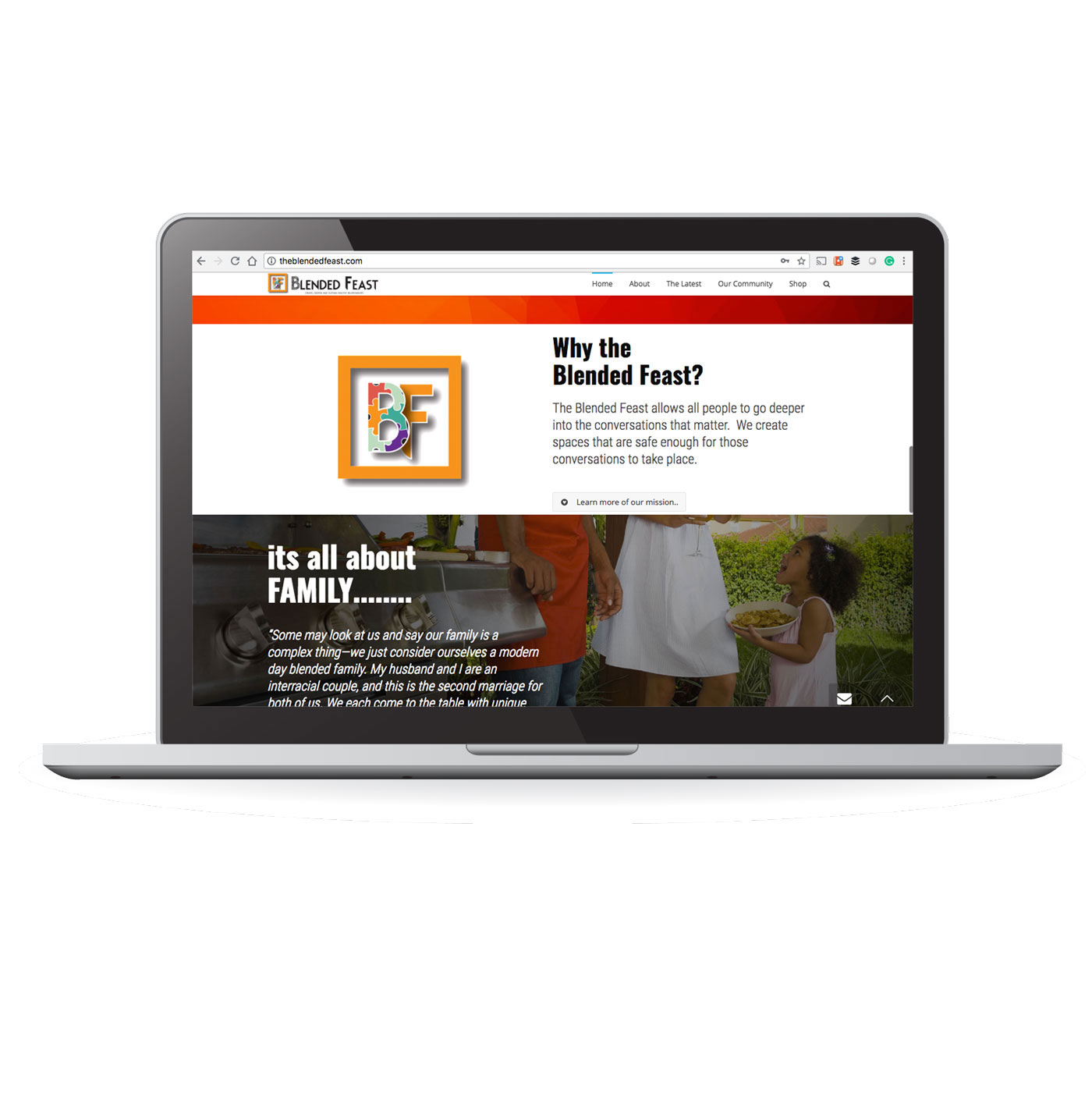 The Blended Feast Non Profit Website Design