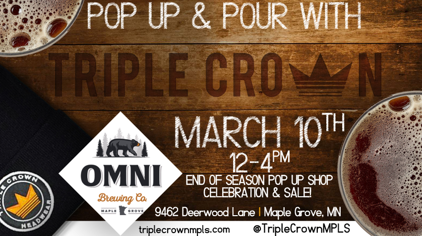 Triple Crown Headwear Pop Up Shop at Omni Brewery