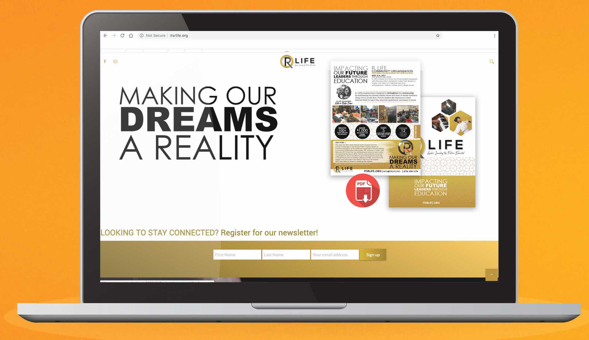 R LIFE Community Organization Non Profit Website Design