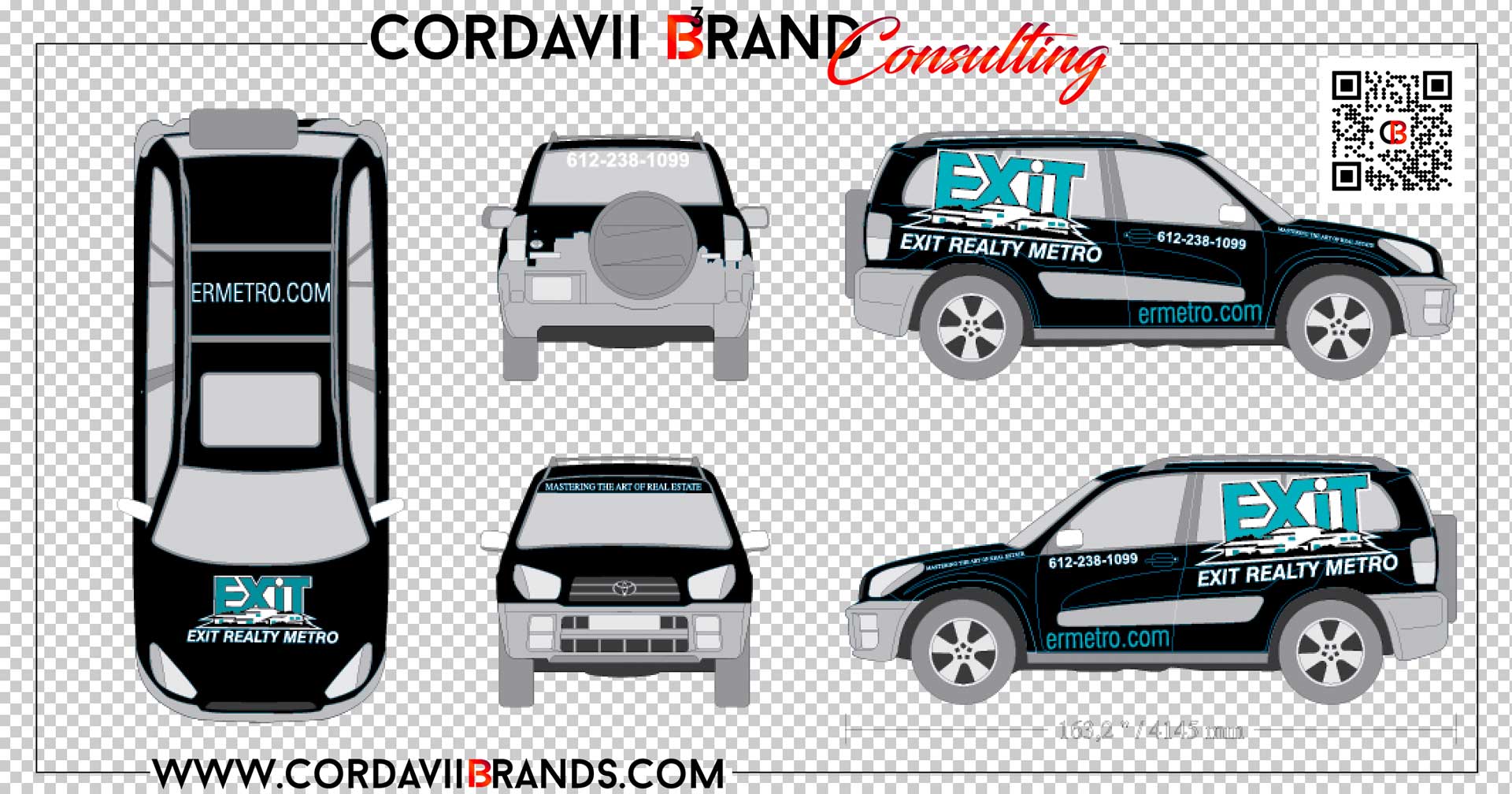 vehicle car wrap design by cordavii brand consulting